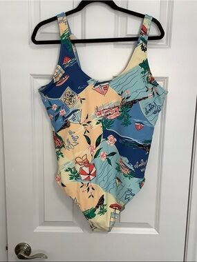 Old Navy Beach Scene One-Piece Swimsuit